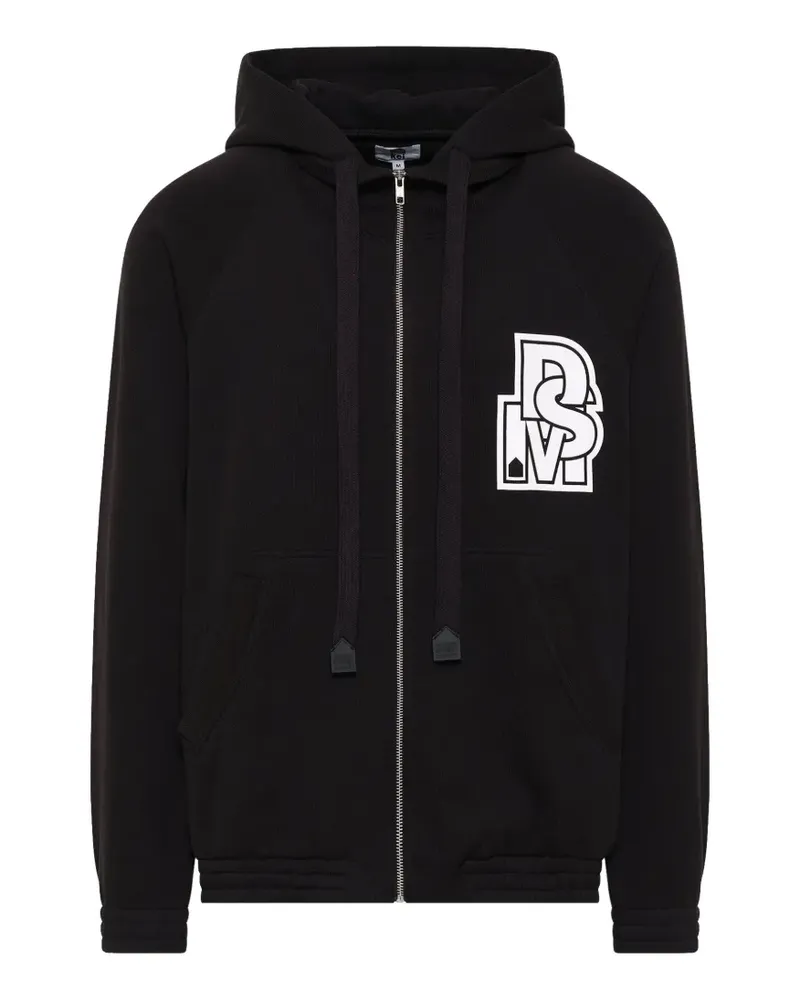 Noir Kei Ninomiya Kapuzenjacke mit Logo-Print - Schwarz Schwarz