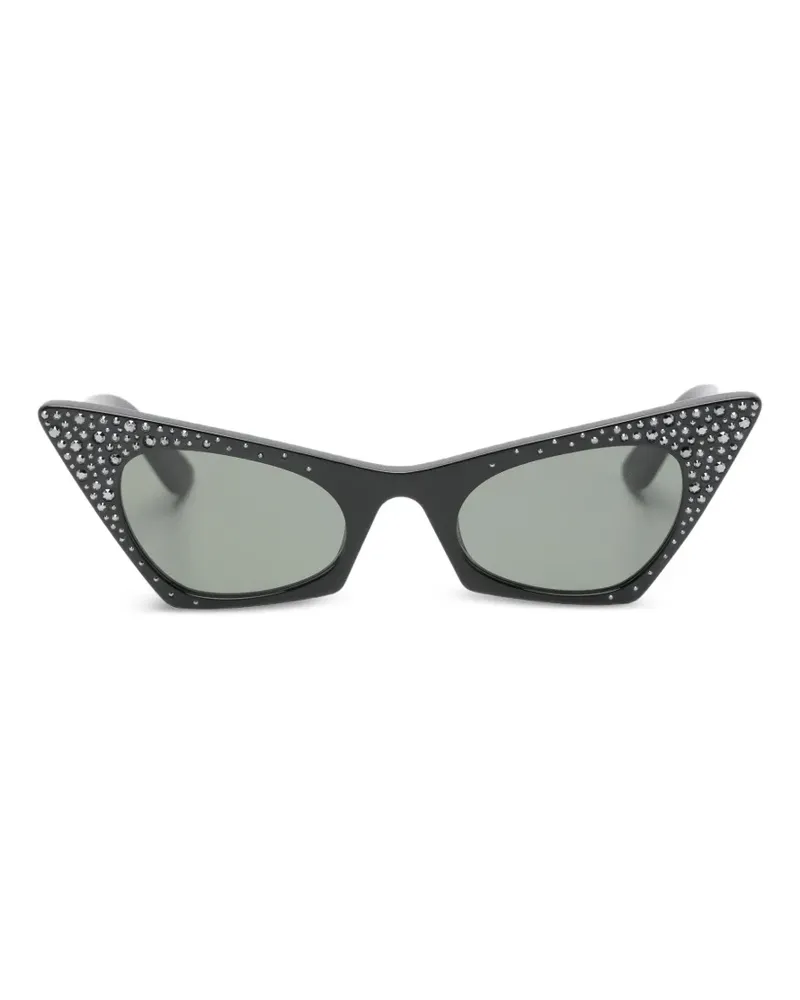 Alexander McQueen Verzierte Cat-Eye-Sonnenbrille - Schwarz Schwarz