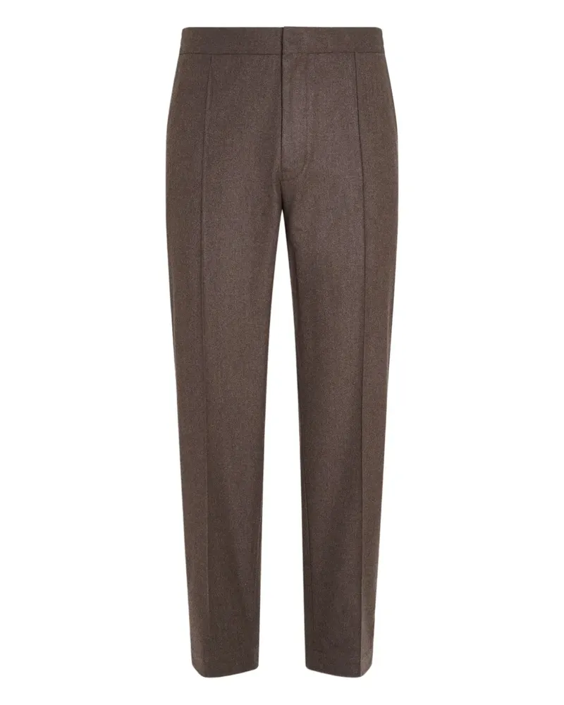 Ermenegildo Zegna elasticated-waistband trousers - Braun Braun