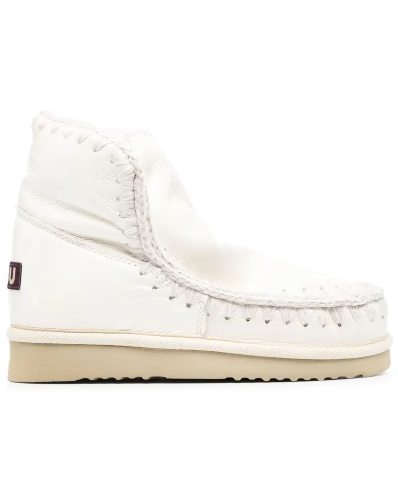 Mou Stiefel mit Logo-Patch - Weiß Weiß