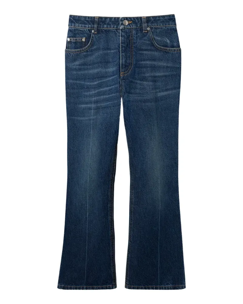 Stella McCartney Schlagjeans mit Tragefalten - Blau Blau