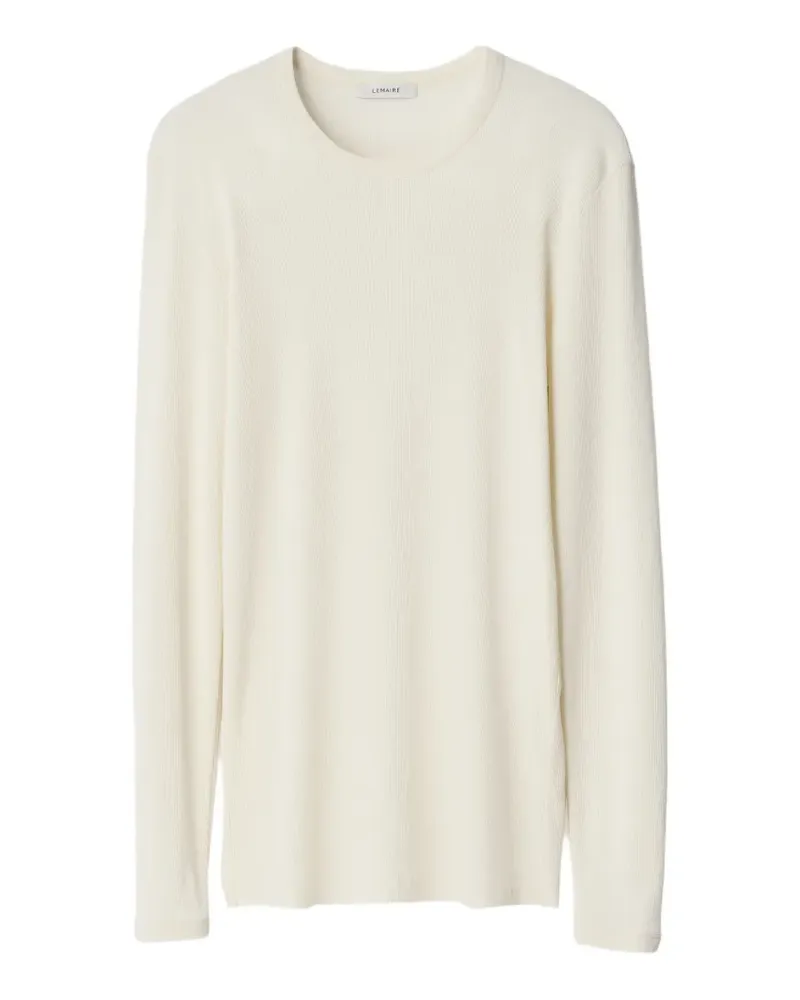 Christophe Lemaire long-sleeve top in ribbed jersey - Weiß Weiß