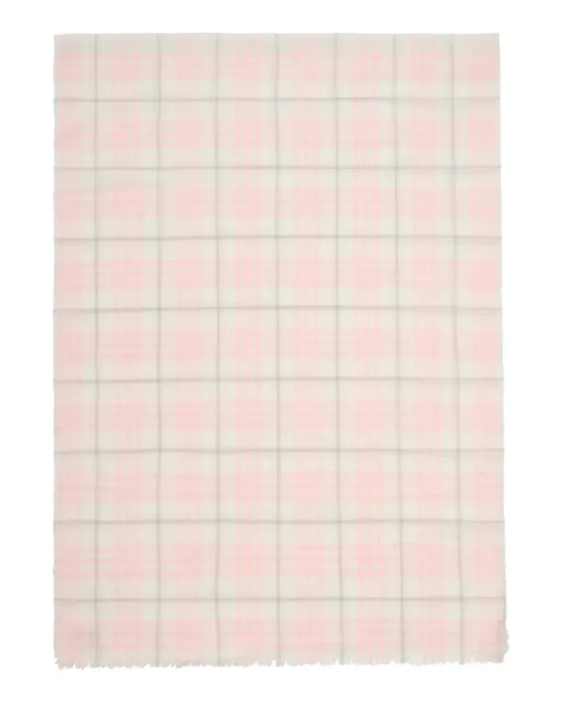 Burberry Schal aus Wolle-Seide-Mix mit weitem Verzierung - Rosa Rosa