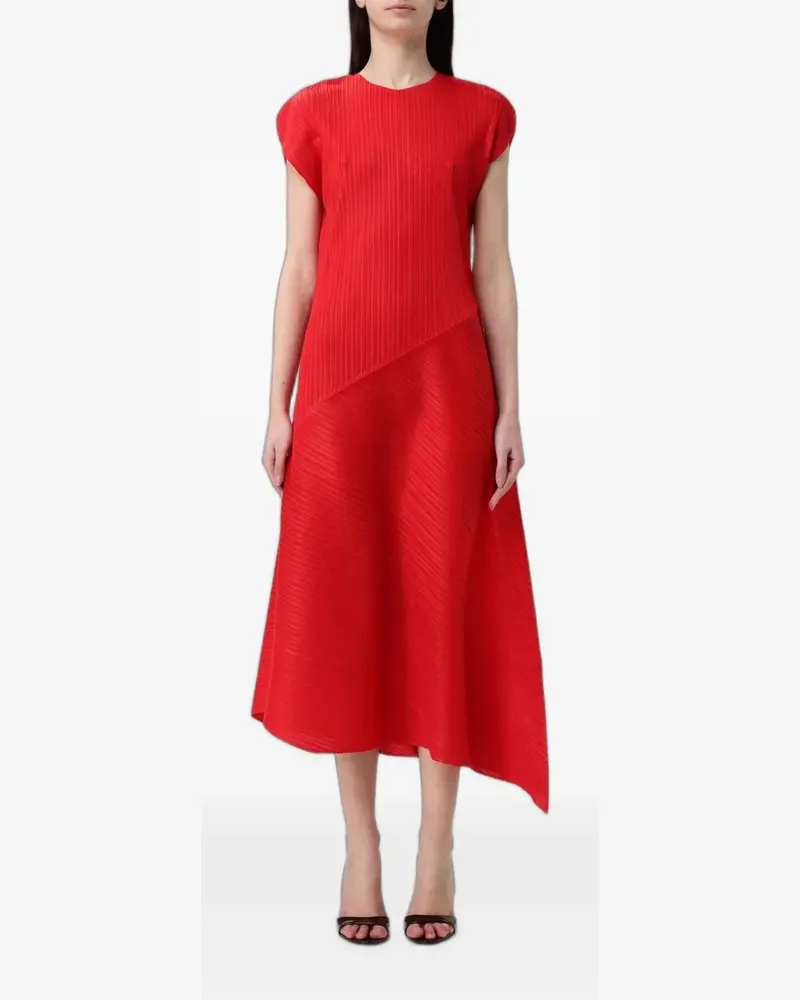 MEIMEIJ pleated asymmetric dress - Rot Rot