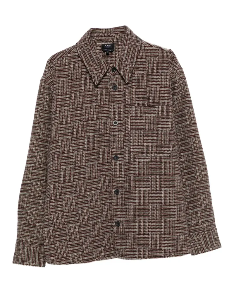 A.P.C. Kariertes Hemd - Rot Rot