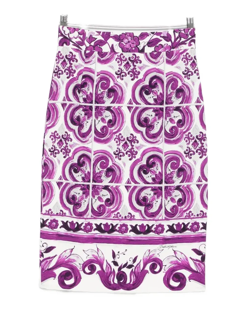 Dolce & Gabbana floral-pattern skirt - Weiß Weiß