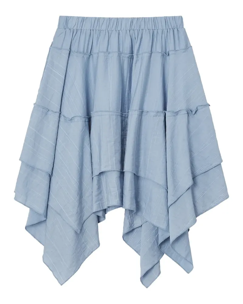 b+ab tiered asymmetric short skirt - Blau Blau