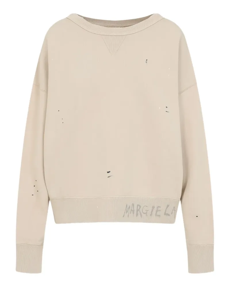 Maison Margiela Sweatshirt mit Logo-Print - Nude Nude