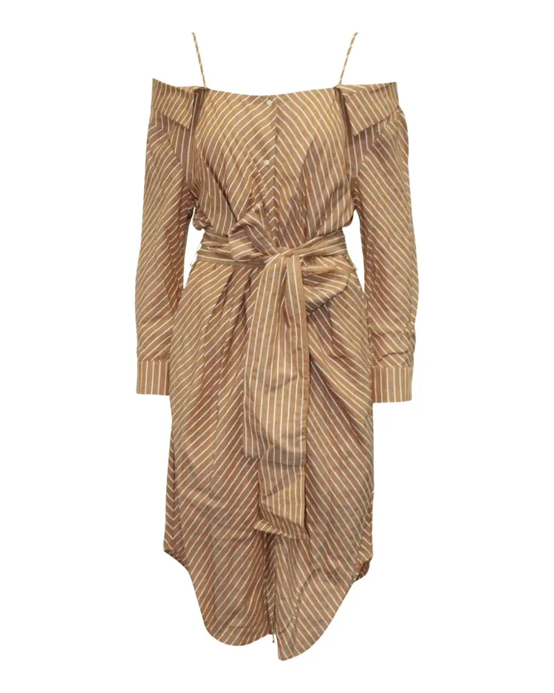 Maje Rulylla Kleid mit Cut-Outs an den Schultern - Braun Braun