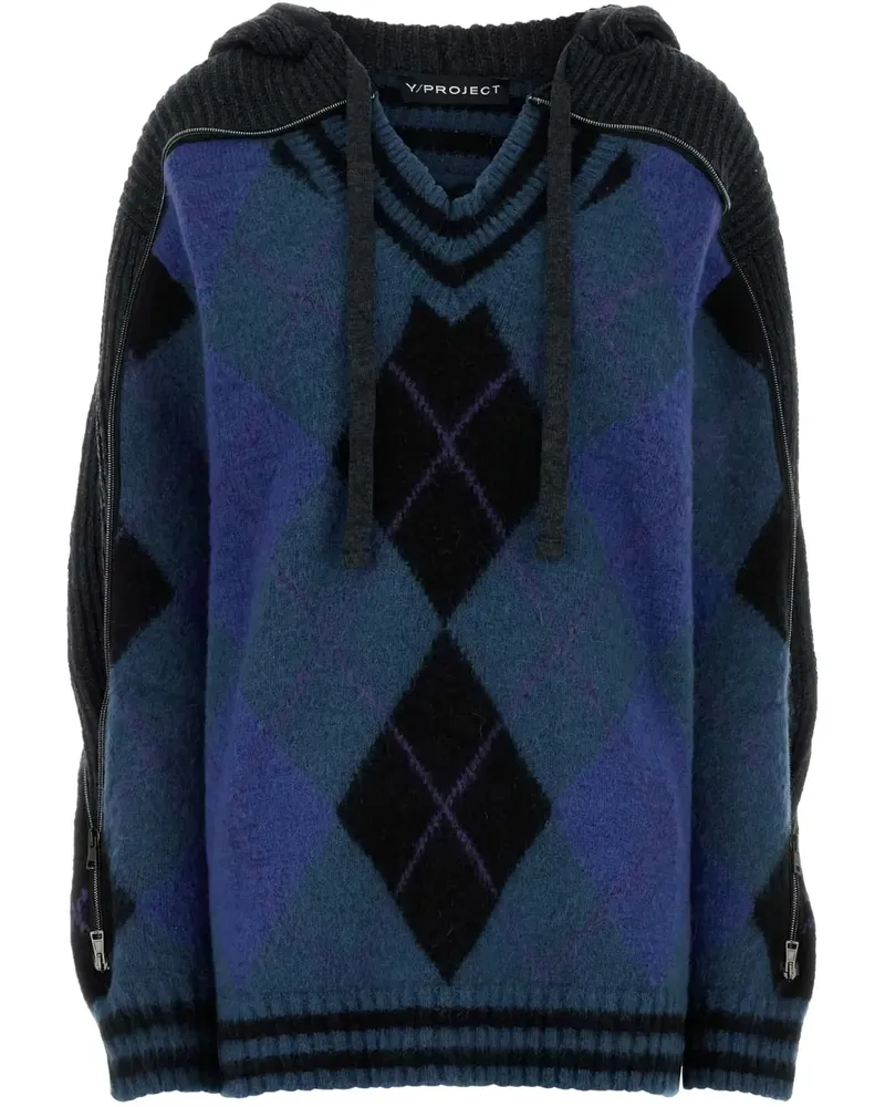 Y/PROJECT Pullover mit Kapuze - Blau Blau