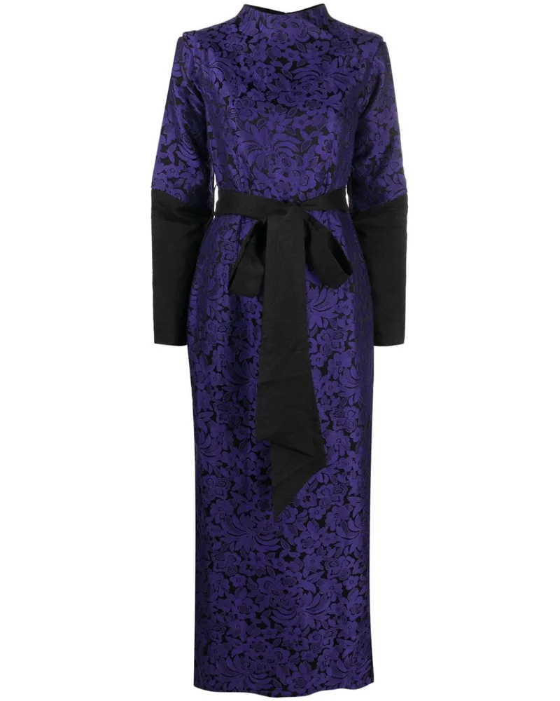 Baruni Jacquard-Midikleid Violett