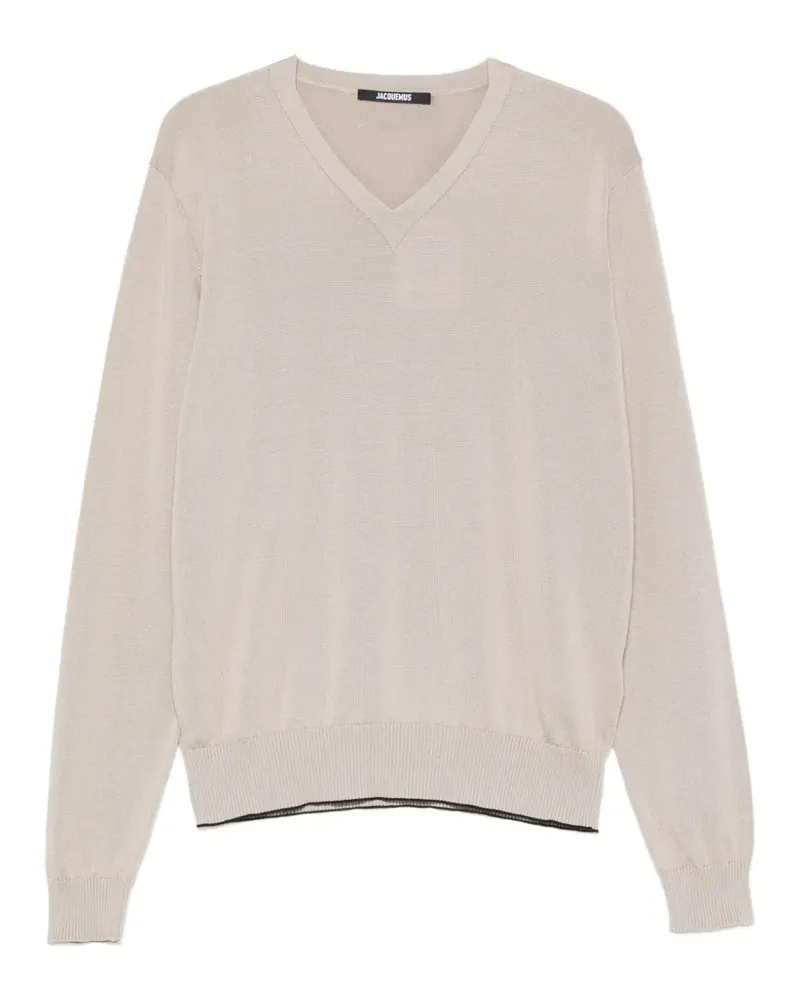 Jacquemus The Rio Pullover mit V-Ausschnitt - Nude Nude