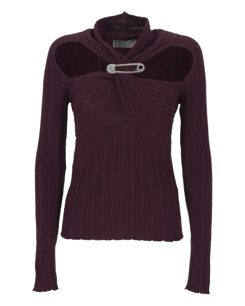Giuseppe di Morabito Verzierte Knitwear mit Cut-Out - Violett Violett