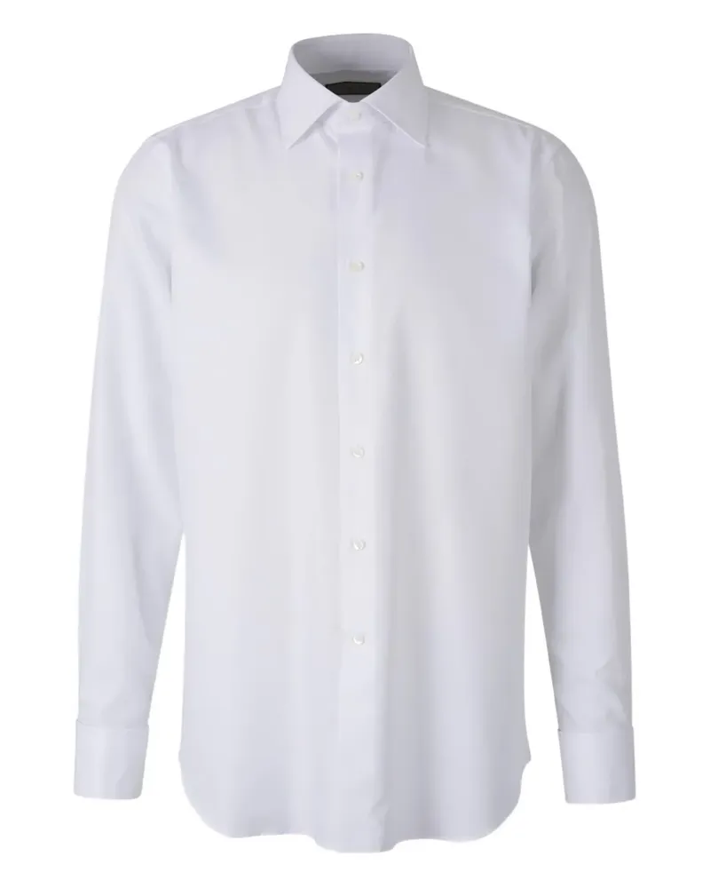 Canali Hemd mit klassischem Kragen - Weiß Weiß