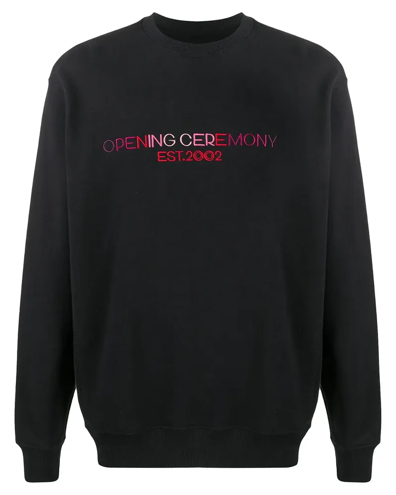 Opening Ceremony Sweatshirt mit Logo-Stickerei - Schwarz Schwarz