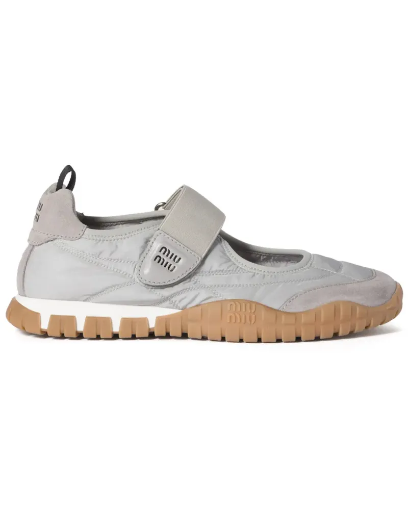 Miu Miu Tyre Ballerinas - Grau Grau