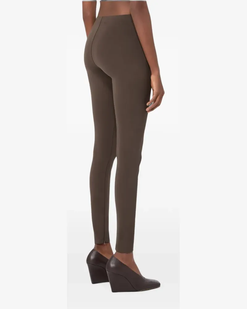SPORTMAX Feinstrickhose mit Reißverschluss - Braun Braun