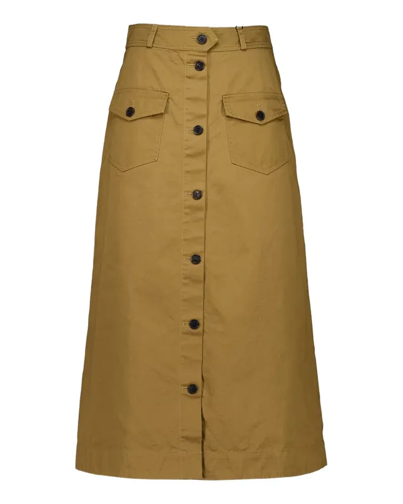 Saint Laurent Klassischer Midirock - Braun Braun