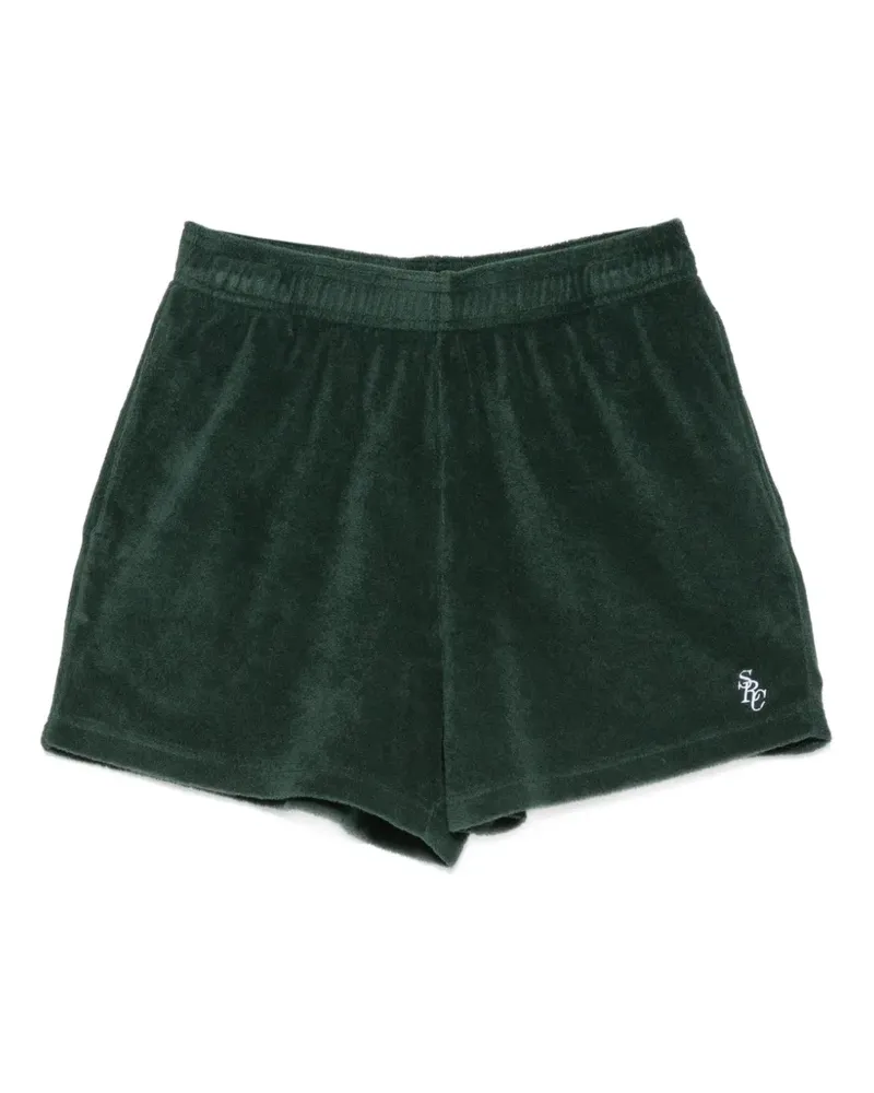 SPORTY & RICH SRC logo-embroidered terrycloth shorts - Grün Grün