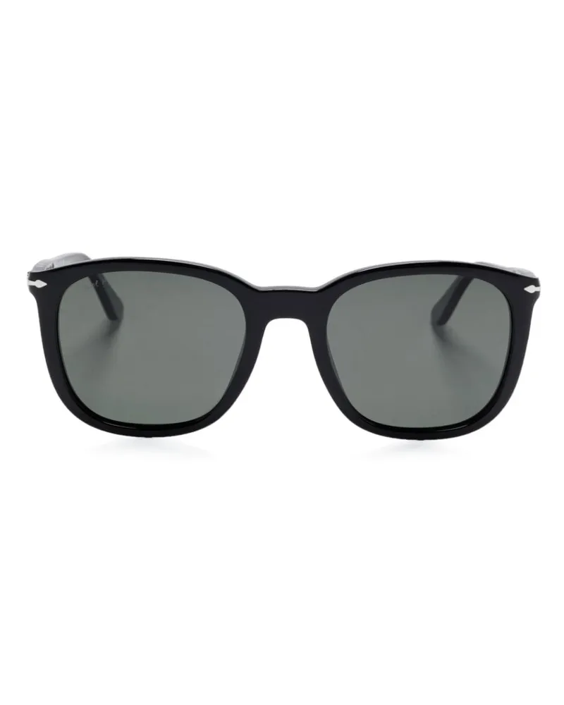 Persol Sonnenbrille mit eckigem Gestell - Schwarz Schwarz