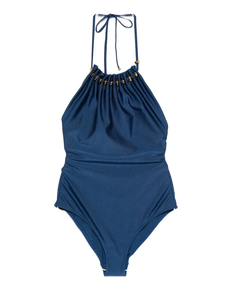 Zimmermann Aster embellished swimsuit - Blau Blau