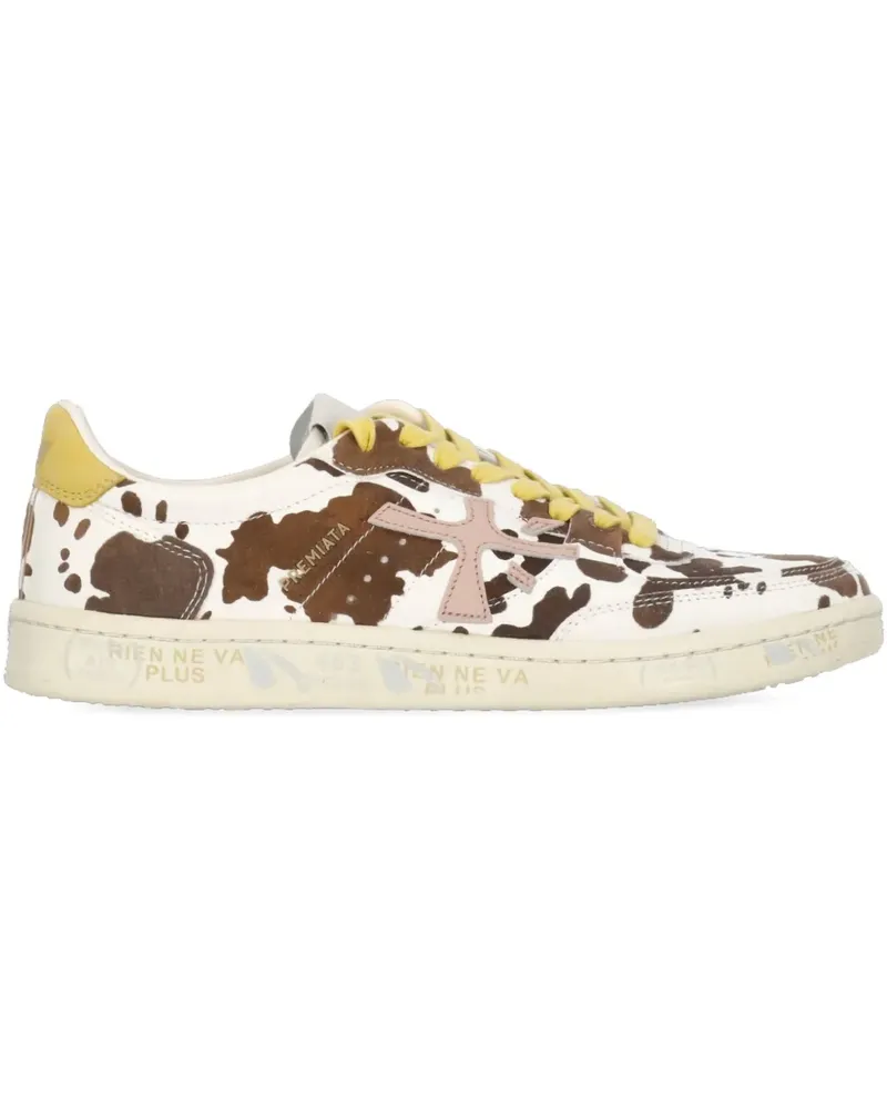 Premiata Animalier Sneakers mit Schnürung - Weiß Weiß