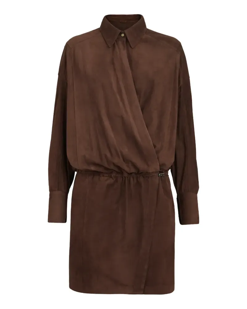 Brunello Cucinelli Hemdkleid aus Wildleder - Braun Braun