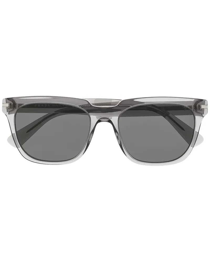 Prada Sonnenbrille mit breitem Gestell - Grau Grau