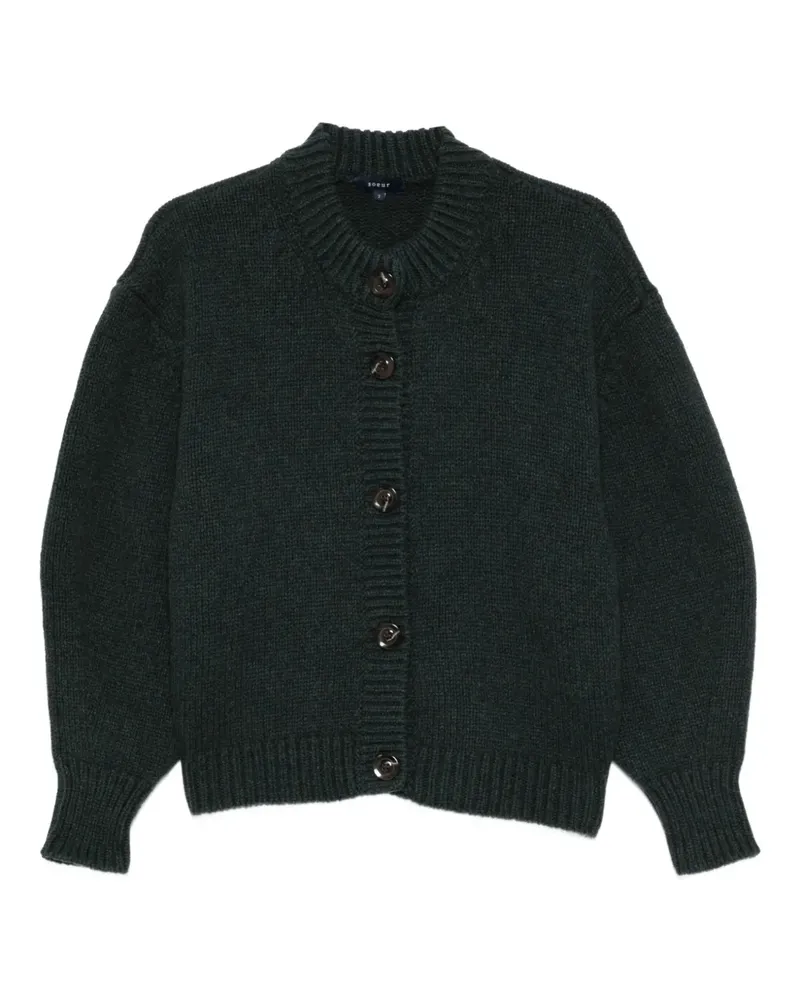 Soeur Leonard Merinocardigan mit Knopfleiste - Grün Grün