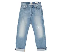 Jeans mit Logo-Patch - Blau