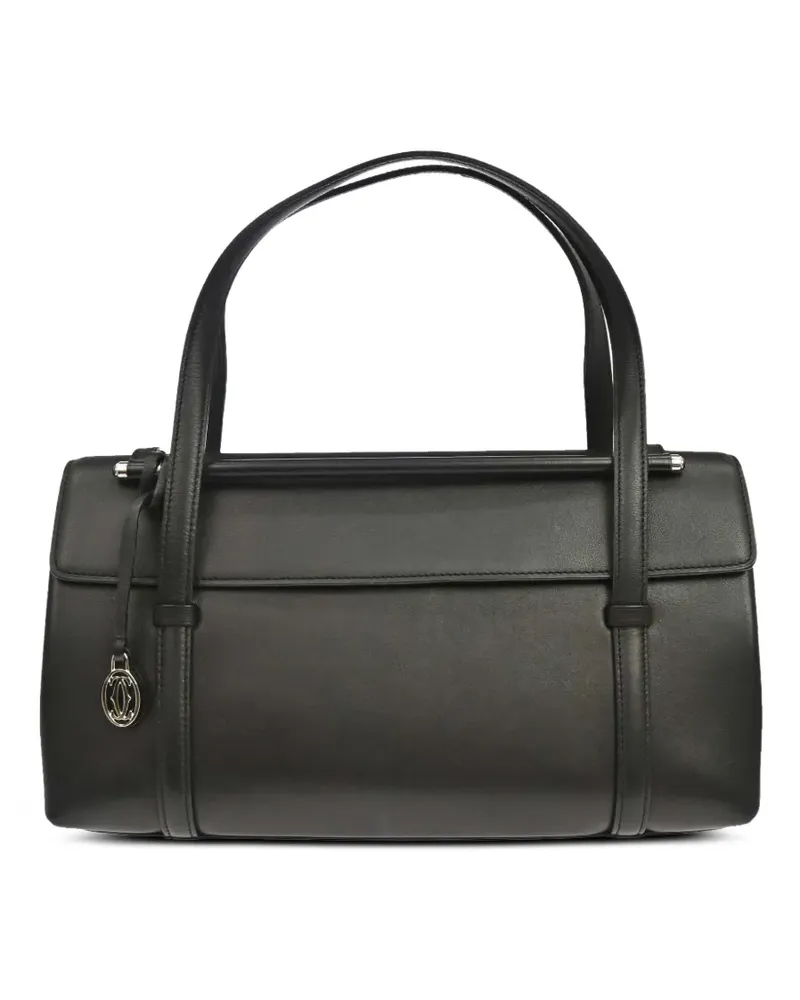 Cartier 1990-2000s Cabochon flap tote bag - Schwarz Schwarz