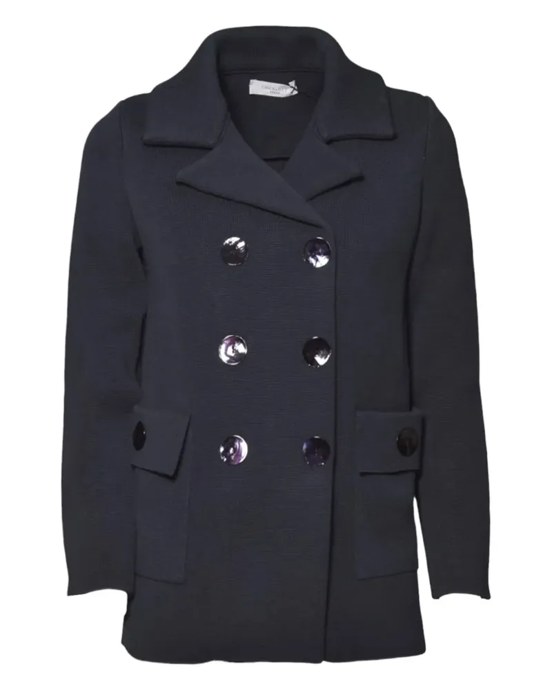Charlott Doppelreihige Jacke mit Tasche - Blau Blau