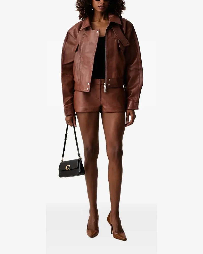 Retrofête Lyke Lederjacke - Braun Braun
