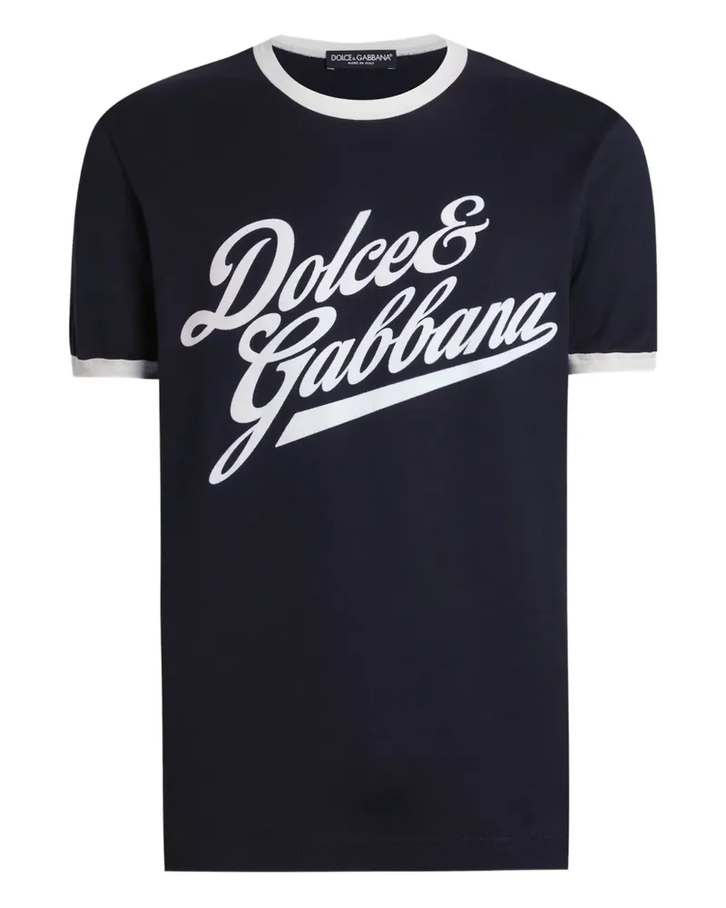 Dolce & Gabbana T-Shirt mit Logo-Print - Schwarz Schwarz