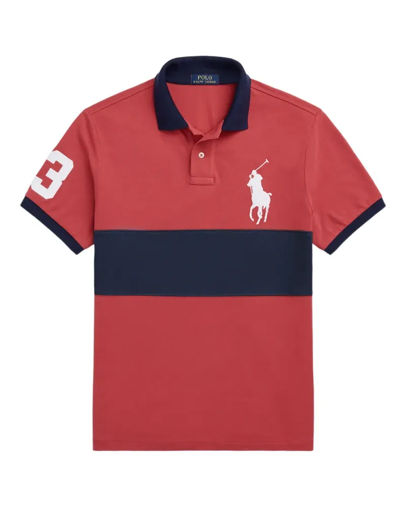 Ralph Lauren Poloshirt in Colour-Block-Optik - Rot Rot