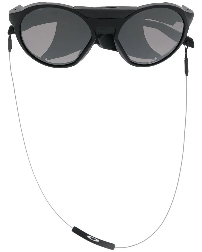 Oakley Sonnenbrille mit ovalem Gestell - Schwarz Schwarz