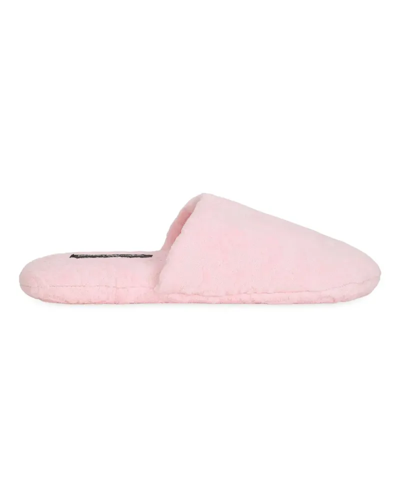 Dolce & Gabbana Slipper mit Logo-Stickerei - Rosa Rosa