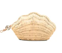Gewebte Shelly Clutch in Muschelform - Nude