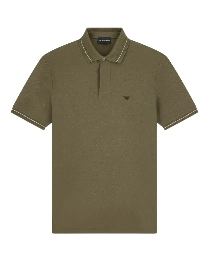 Emporio Armani Poloshirt mit Logo-Stickerei - Grün Grün