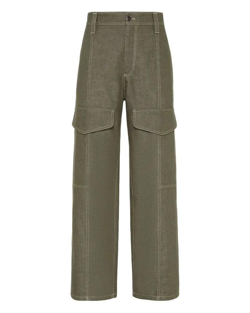 Brunello Cucinelli Hose mit aufgesetzten Taschen - Grün Grün