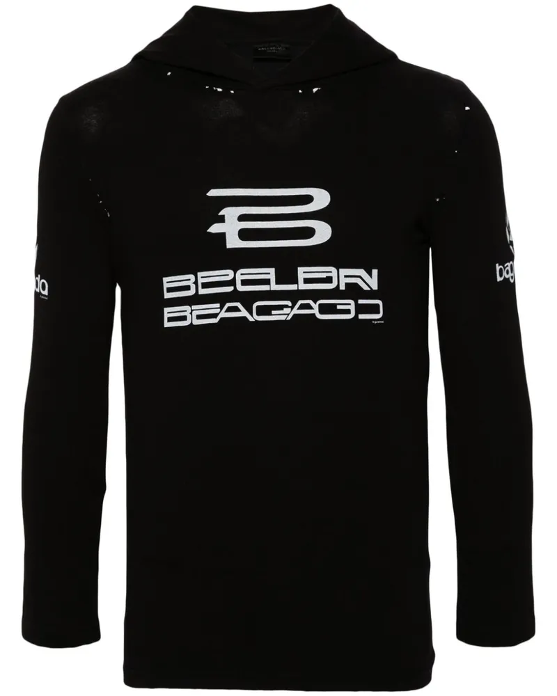 Balenciaga AI Generated T-Shirt mit Kapuze - Schwarz Schwarz