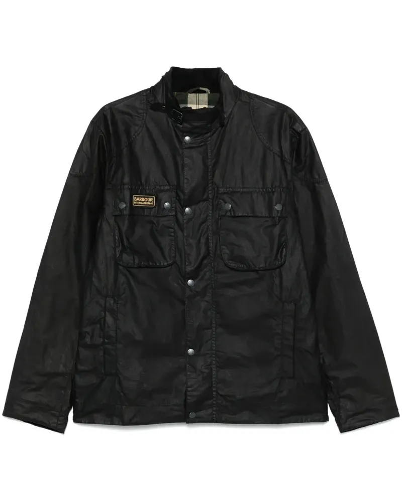 Barbour Merton Wax Jacke - Schwarz Schwarz