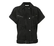 Jeansjacke mit kurzen Ärmeln - Schwarz