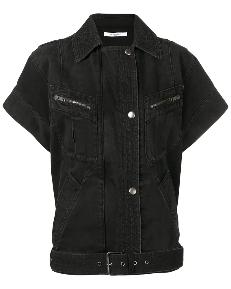 Givenchy Jeansjacke mit kurzen Ärmeln - Schwarz Schwarz