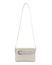 Brunello Cucinelli buckled leather crossbody bag Grau