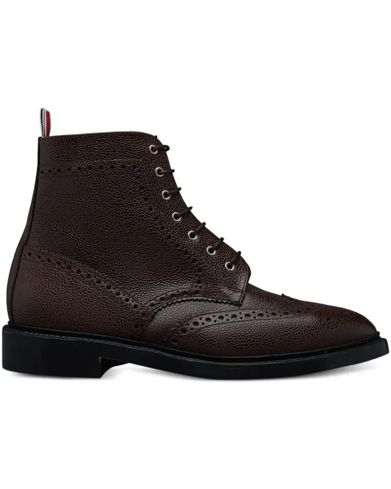 Thom Browne Schnürstiefel mit Lochmuster - Braun Braun