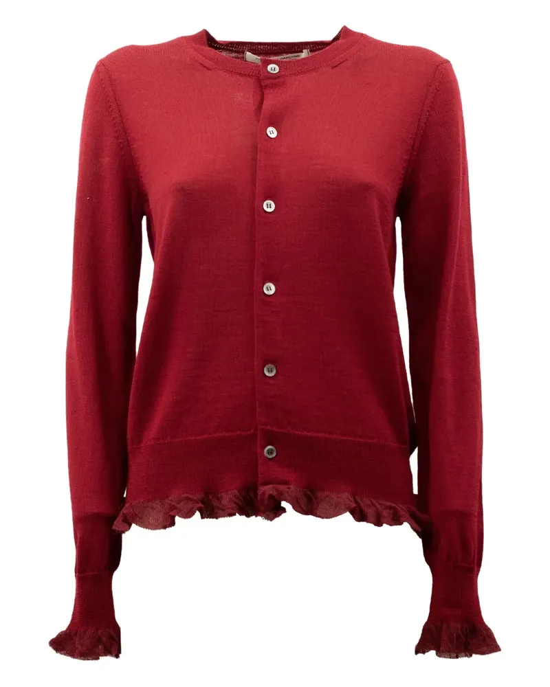 Comme des Garçons ruffled cardigan - Rot Rot