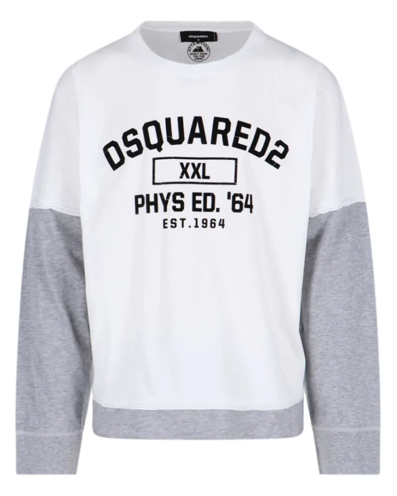 Dsquared2 Langarmshirt im Layering-Look - Weiß Weiß