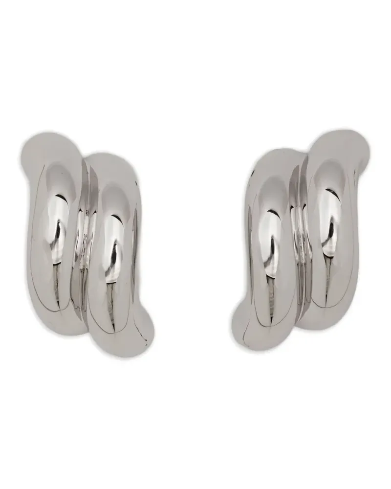 Eddie Borgo Ohrstecker in Kordeloptik - Silber Silber