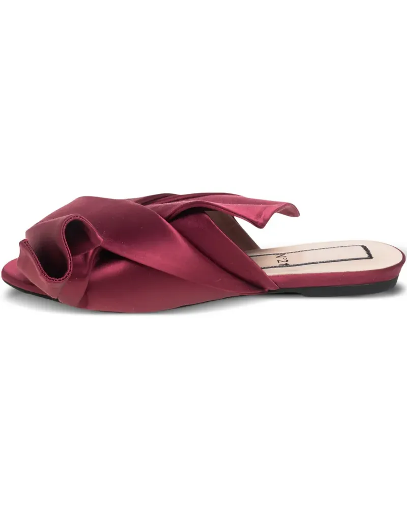 N° 21 Pre-owned flache Sandalen aus Satin - Rot Rot